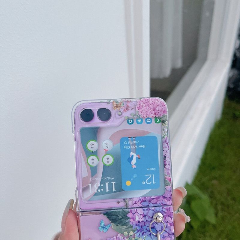 Skal Samsung Galaxy Z Flip 5 Genomskinliga Blommor