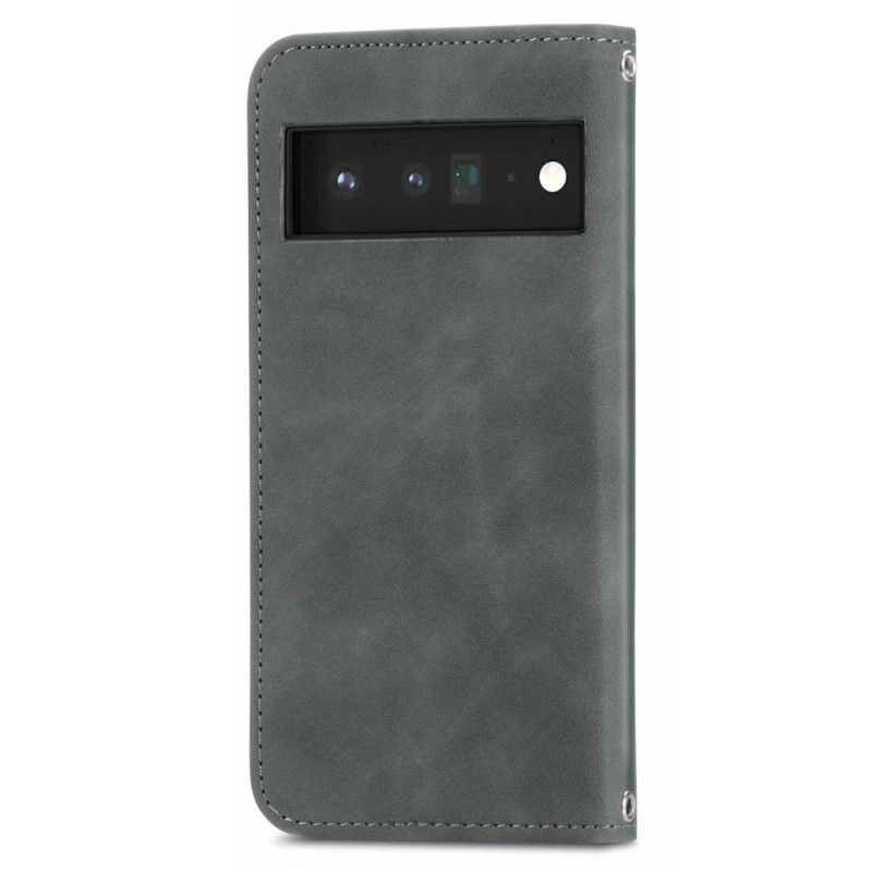 Folio-fodral Google Pixel 6 Pro Skin-touch Vintage Design