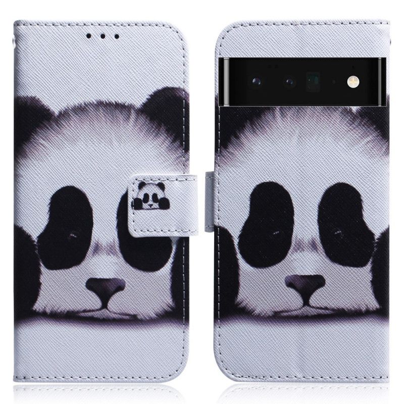 Läderskal Fodral Google Pixel 6 Pro Panda Face