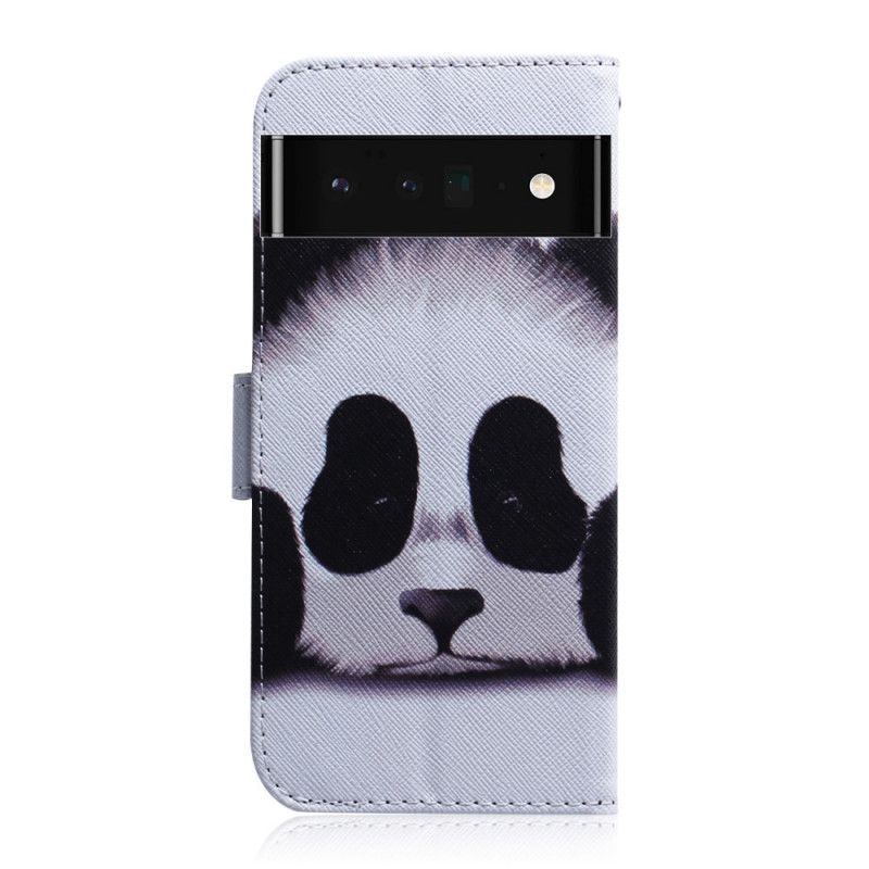 Läderskal Fodral Google Pixel 6 Pro Panda Face