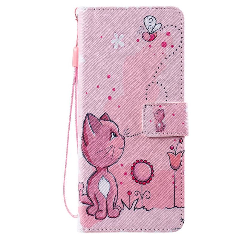 Fodral för Samsung Galaxy Note 20 Ultra Babyrosa Katt