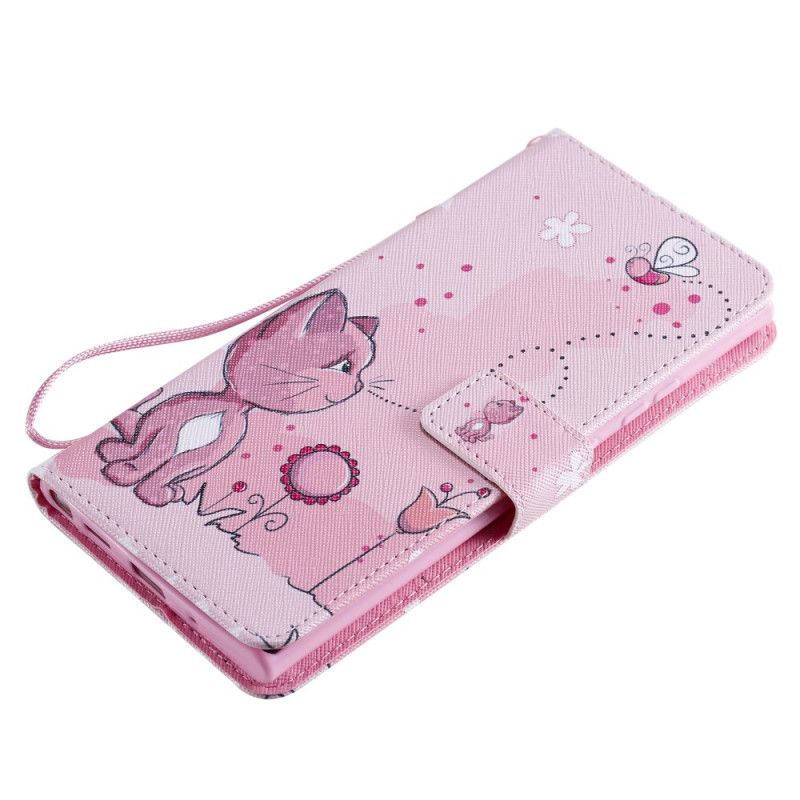 Fodral för Samsung Galaxy Note 20 Ultra Babyrosa Katt