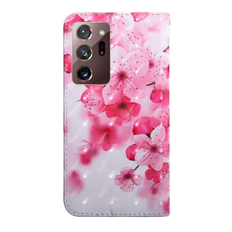 Fodral för Samsung Galaxy Note 20 Ultra Rosa Blommor