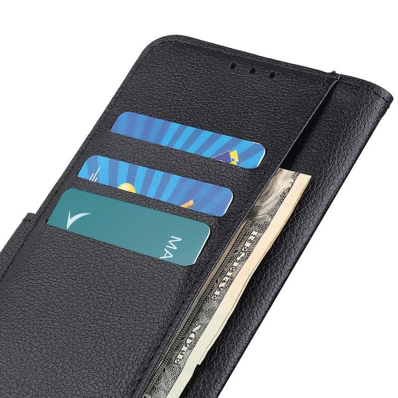 Fodral för Samsung Galaxy Note 20 Ultra Svart Texturerad Litchi