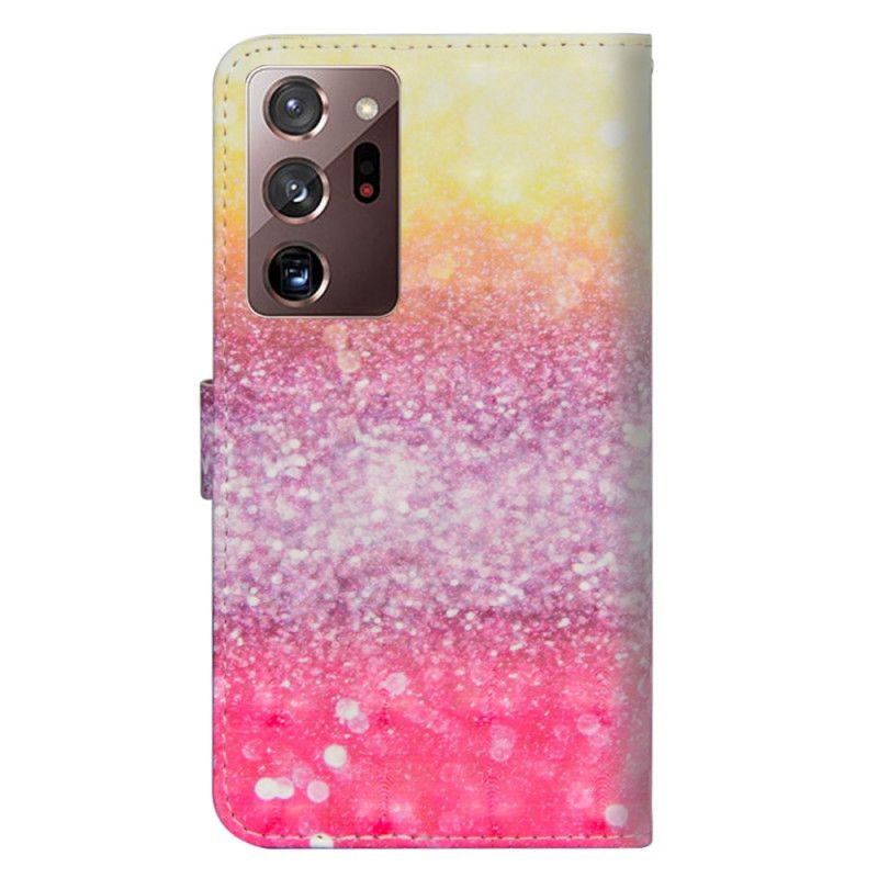 Fodral Samsung Galaxy Note 20 Ultra Magenta Glitter