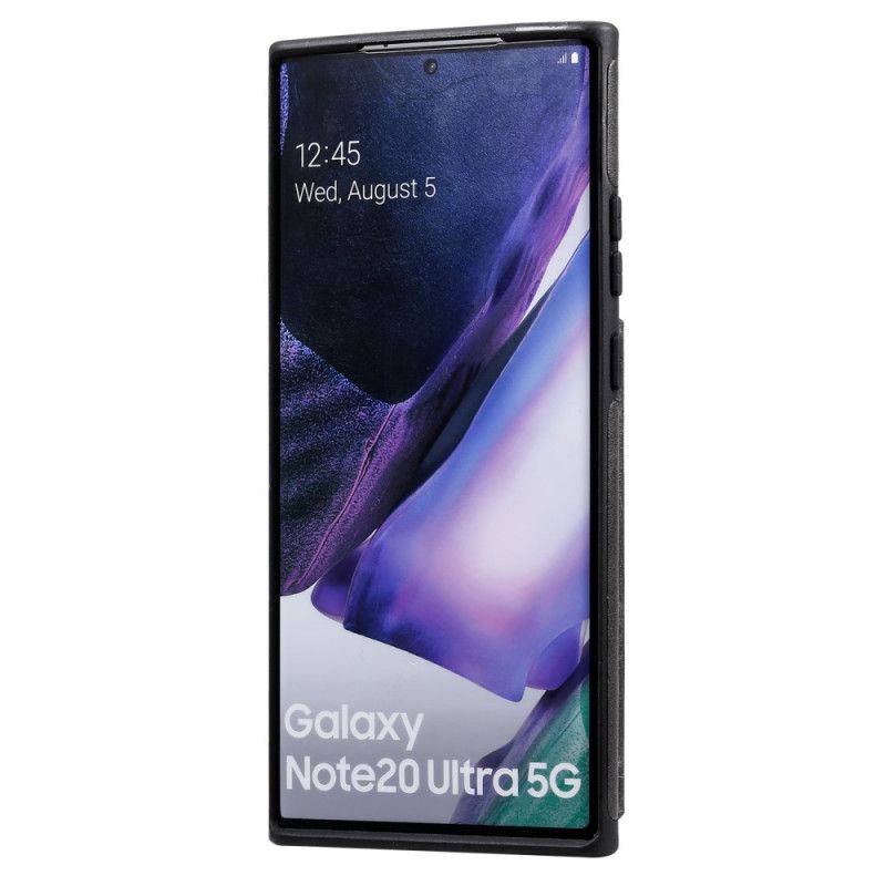 Skal Samsung Galaxy Note 20 Ultra Svart Stöd För Korthållare I Lädereffekt