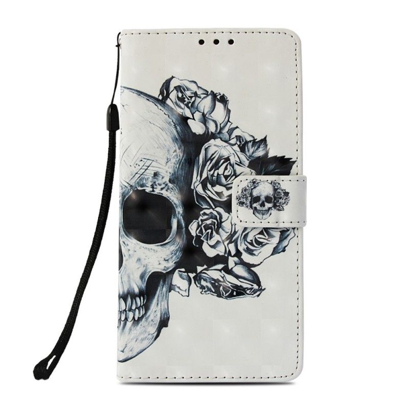 Läderfodral Huawei Mate 20 Lite Mobilskal 3D Blommaskalle