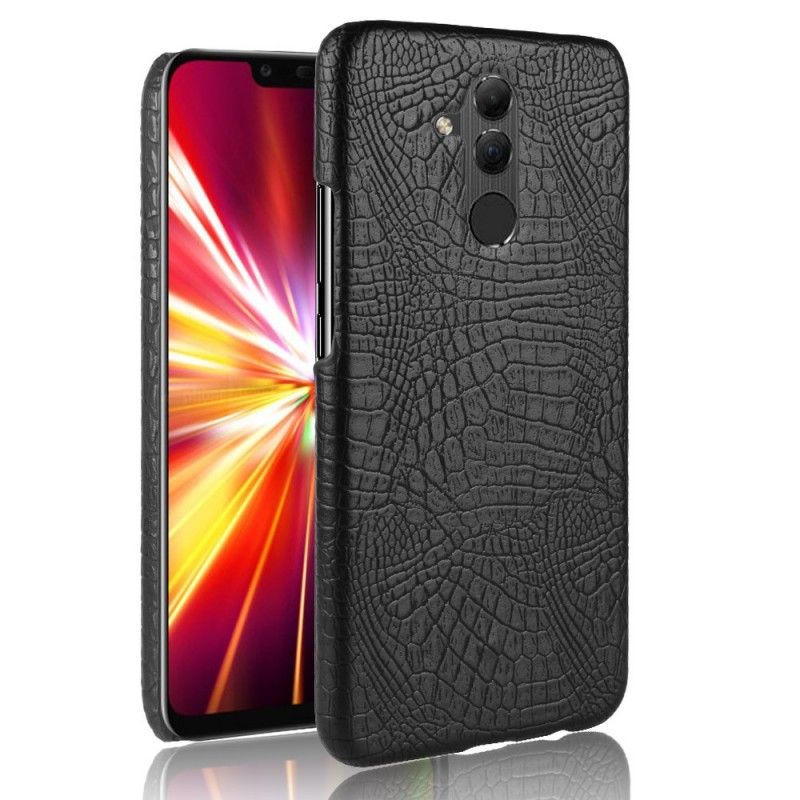 Skal för Huawei Mate 20 Lite Svart Krokodilhudeffekt