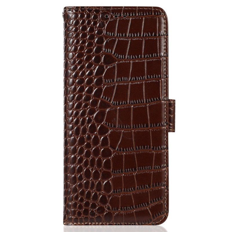 Läderfodral Honor 70 Crocodile Style Rfid