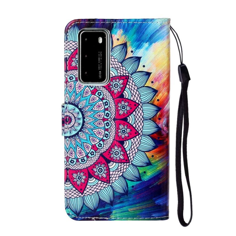 Fodral för Huawei P40 Ultrafärgad Mandala