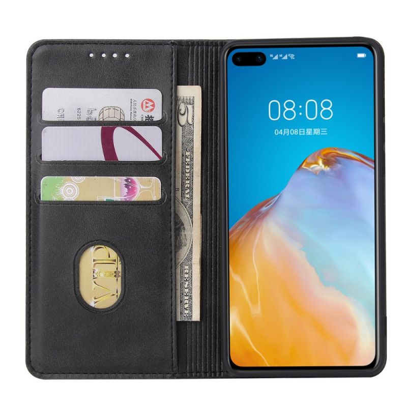 Folio-fodral Huawei P40 Svart Affärsstil Plus Lädereffekt