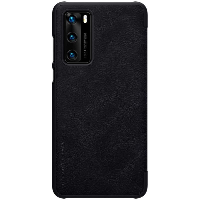 Folio-fodral Huawei P40 Svart Qin-Serien Nillkin