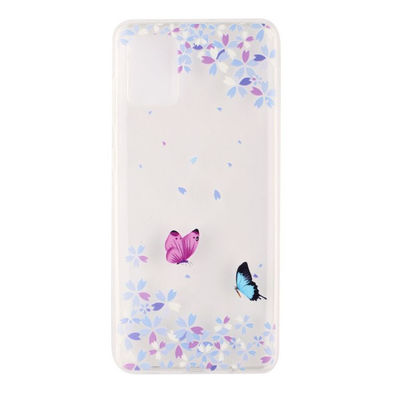 Skal Huawei P40 Mobilskal Genomskinliga Fjärilar Och Blommor