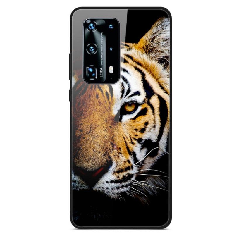 Skal Huawei P40 Mobilskal Realistiskt Tigerhärdat Glas