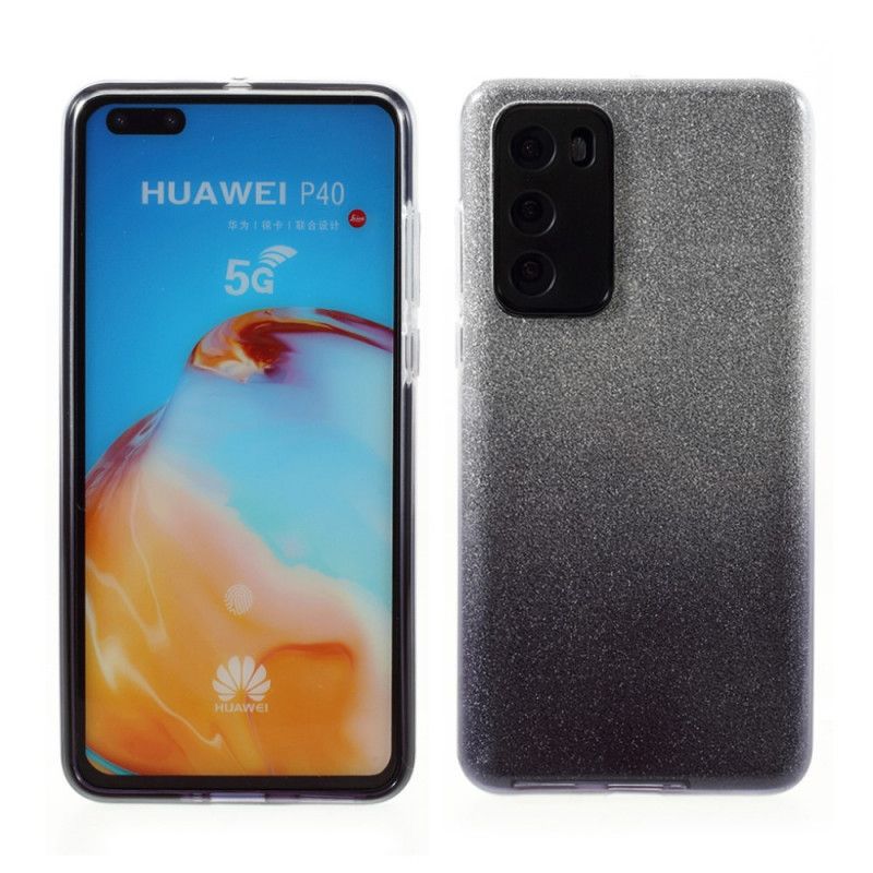 Skal Huawei P40 Svart Gradient Glitter