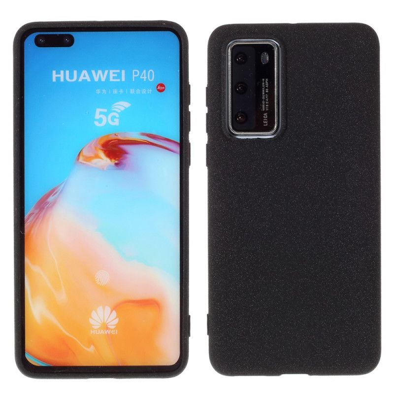 Skal Huawei P40 Svart Mobilskal Matt Glitter