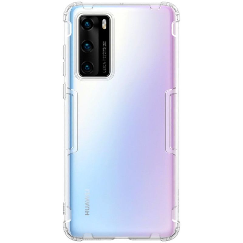 Skal Huawei P40 Vit Förstärkt Transparent Nillkin