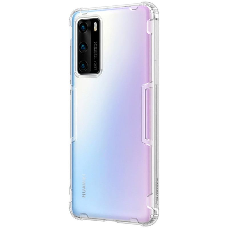 Skal Huawei P40 Vit Förstärkt Transparent Nillkin