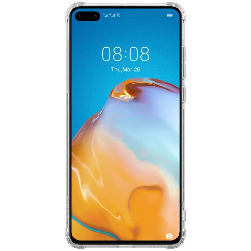 Skal Huawei P40 Vit Förstärkt Transparent Nillkin