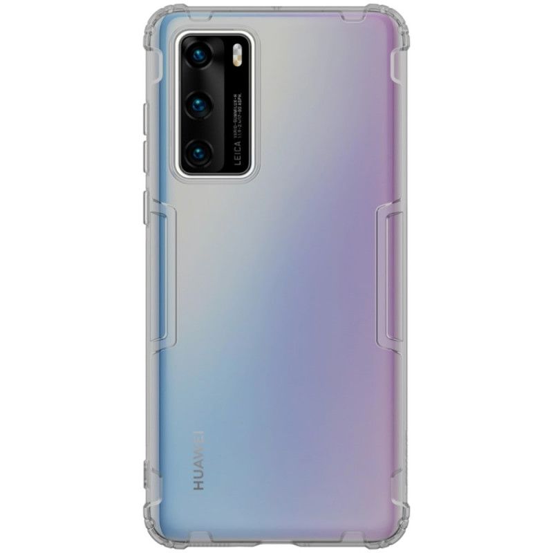 Skal Huawei P40 Vit Förstärkt Transparent Nillkin