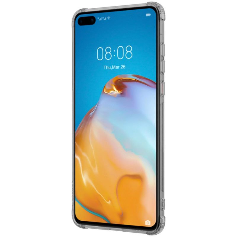 Skal Huawei P40 Vit Förstärkt Transparent Nillkin