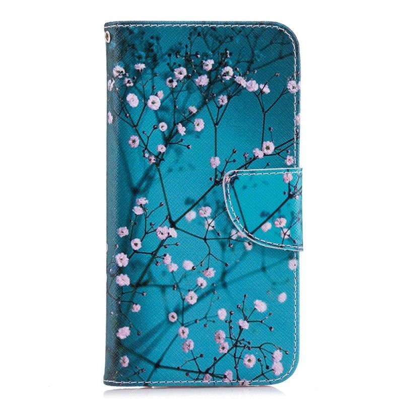 Läderfodral Huawei P20 Lite Mobilskal Blommande Träd