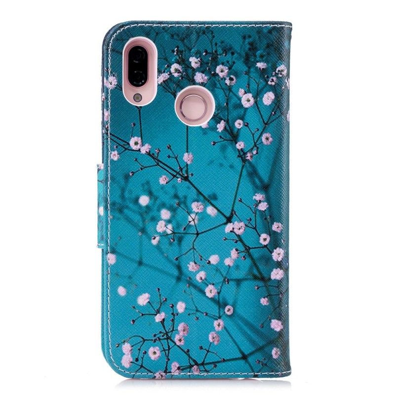 Läderfodral Huawei P20 Lite Mobilskal Blommande Träd