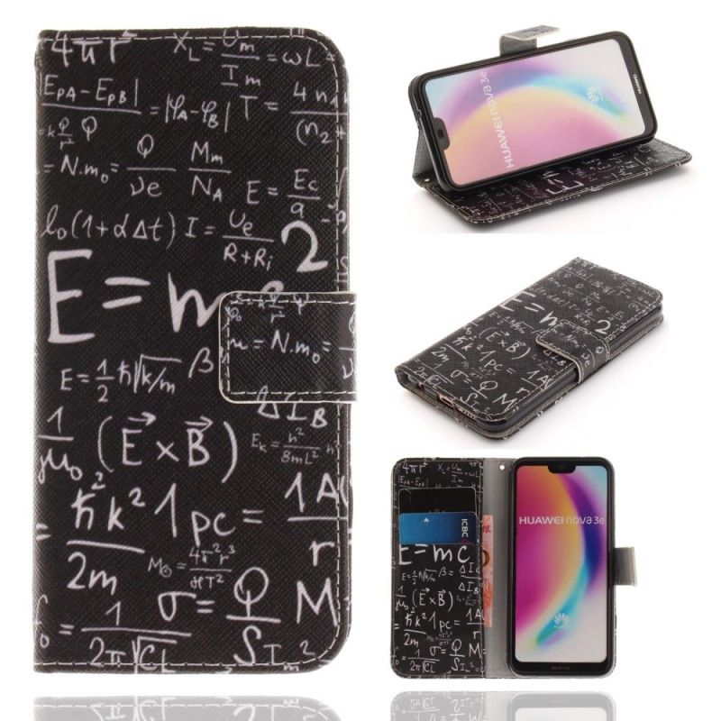 Läderfodral Huawei P20 Lite Mobilskal Matematiska Beräkningar