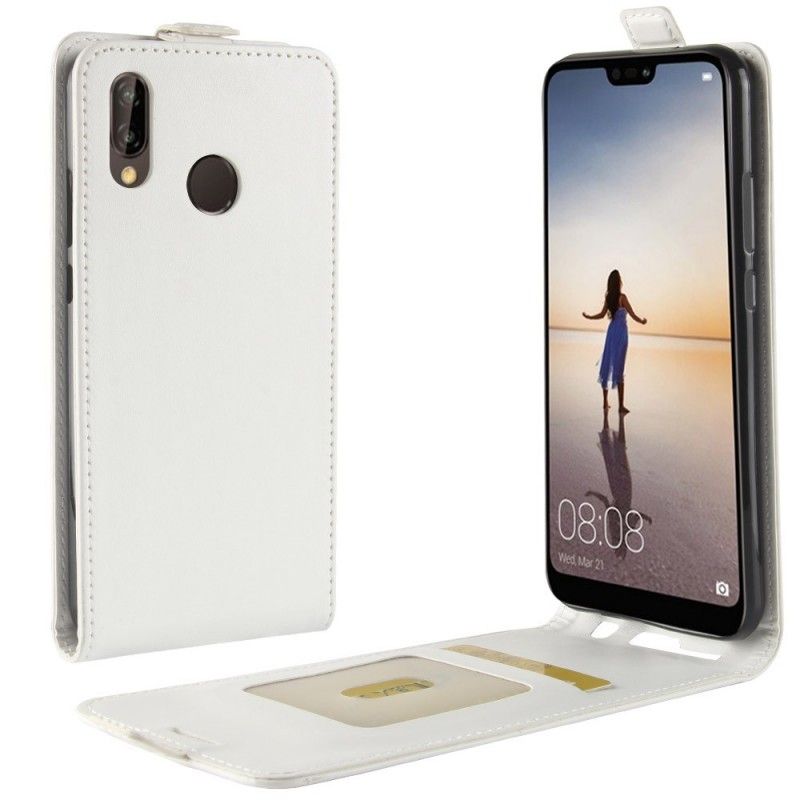 Läderfodral Huawei P20 Lite Svart Mobilskal Vikbar