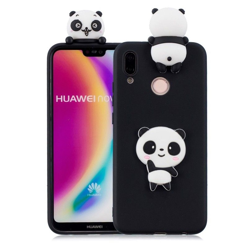 Skal för Huawei P20 Lite Svart 3D Min Panda