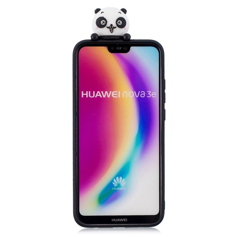 Skal för Huawei P20 Lite Svart 3D Min Panda