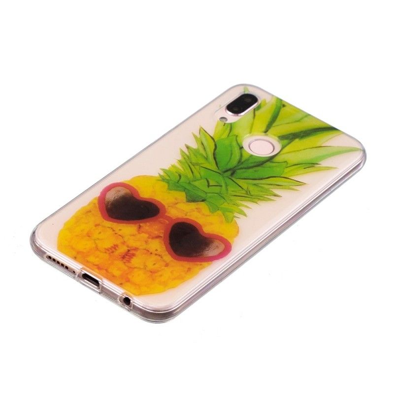 Skal för Huawei P20 Lite Transparent Inkognito Ananas