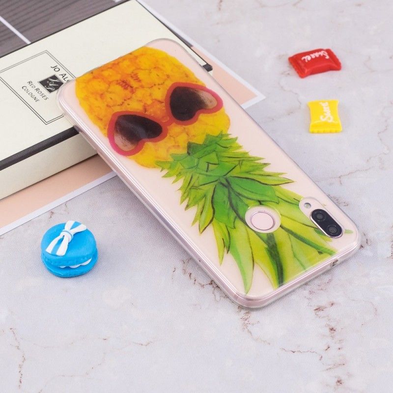 Skal för Huawei P20 Lite Transparent Inkognito Ananas