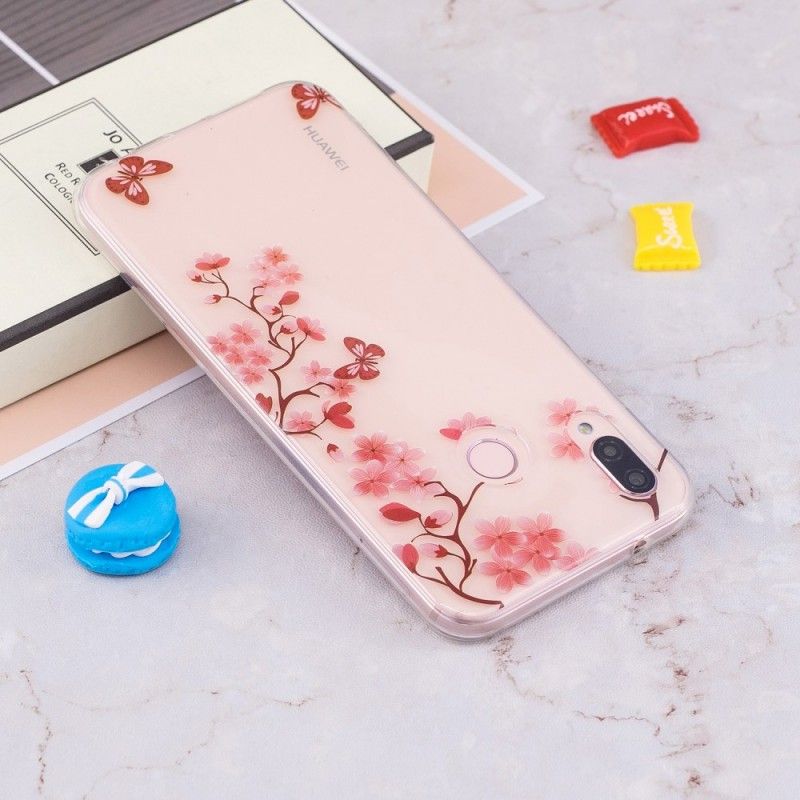 Skal Huawei P20 Lite Genomskinligt Blommande Träd