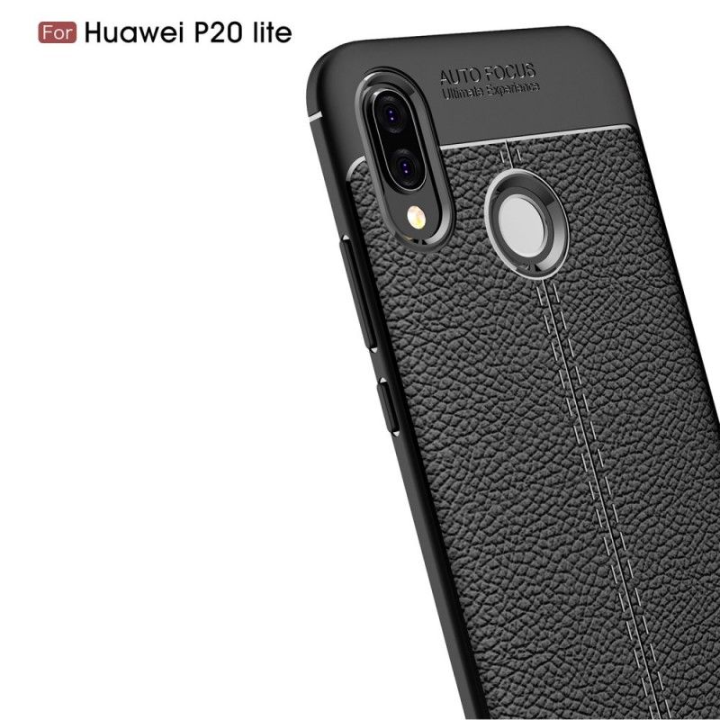 Skal Huawei P20 Lite Svart Dubbel Linjelyské-Effekt