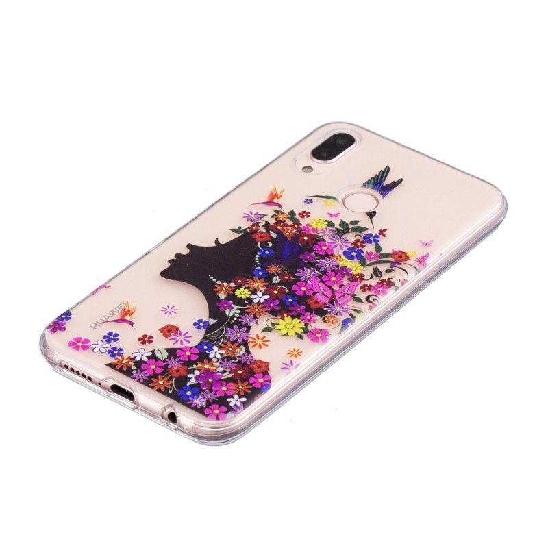 Skal Huawei P20 Lite Transparent Blommflicka