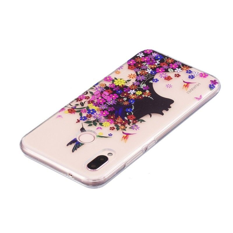 Skal Huawei P20 Lite Transparent Blommflicka