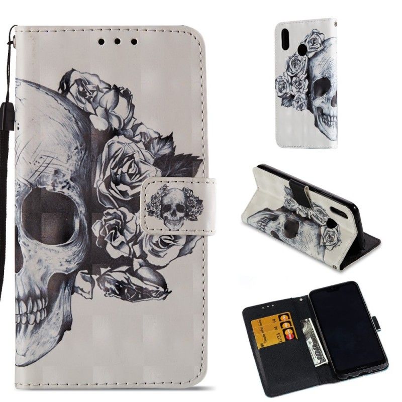 Skyddsfodral Huawei P20 Lite 3D Blommaskalle