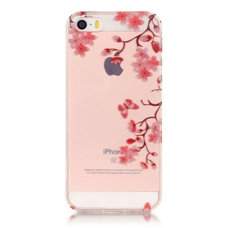 Skal iPhone 5 / 5S / SE Transparent Blommande Träd