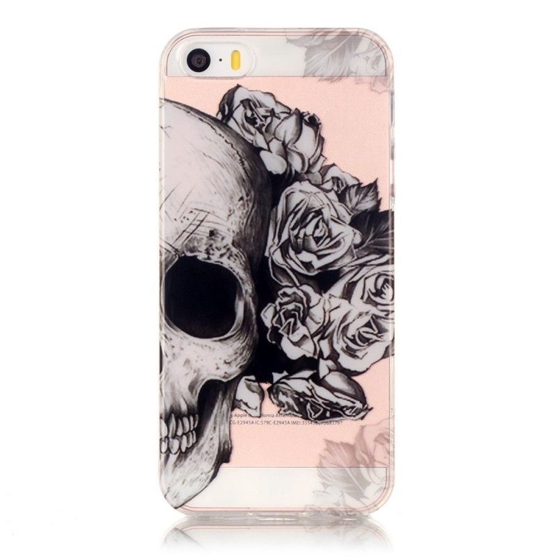 Skal iPhone 5 / 5S / SE Transparent Blommig Skalle