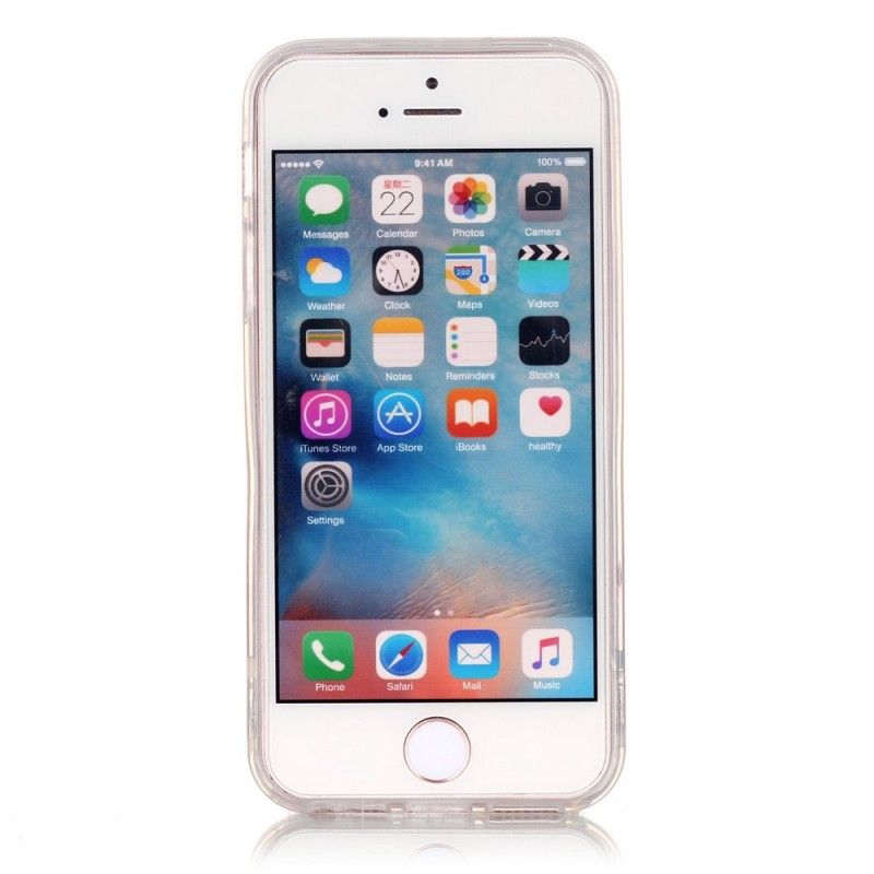 Skal iPhone 5 / 5S / SE Transparent Blommig Skalle