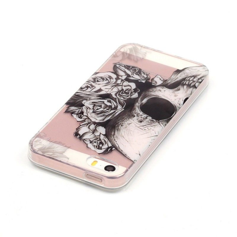 Skal iPhone 5 / 5S / SE Transparent Blommig Skalle