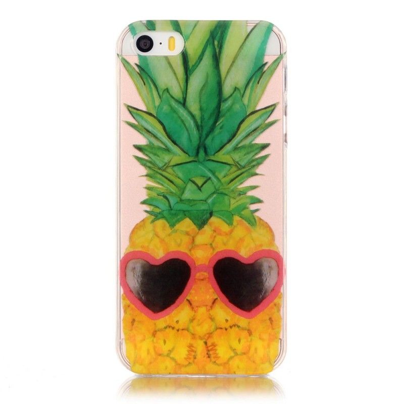 Skal iPhone 5 / 5S / SE Transparent Inkognito Ananas