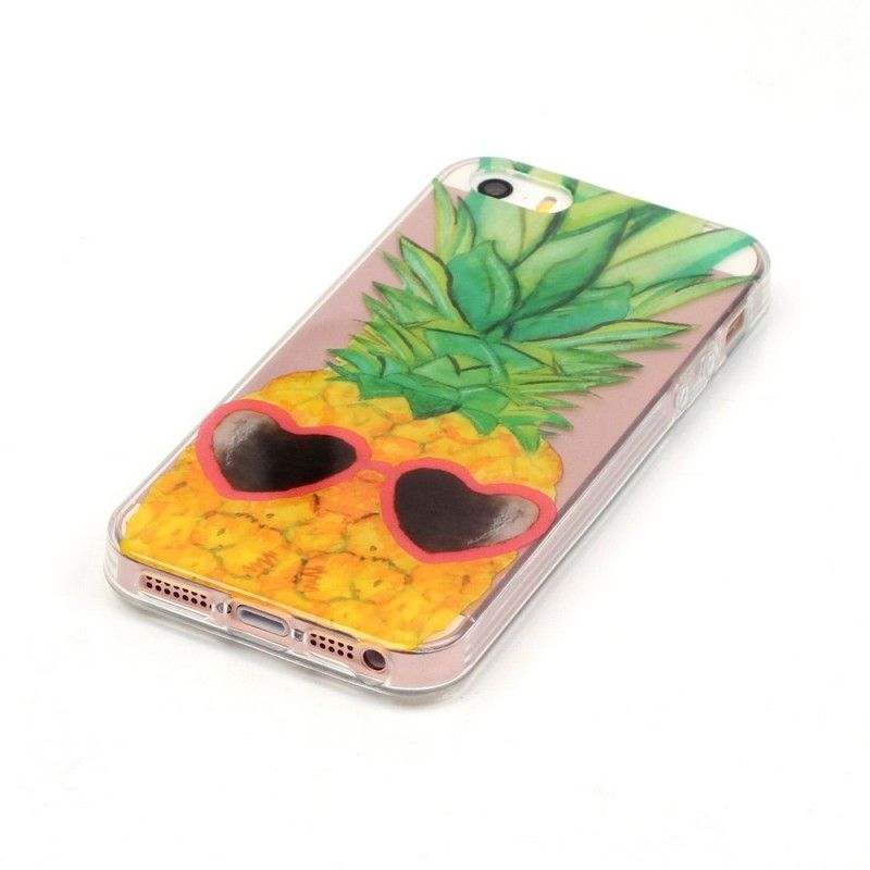 Skal iPhone 5 / 5S / SE Transparent Inkognito Ananas