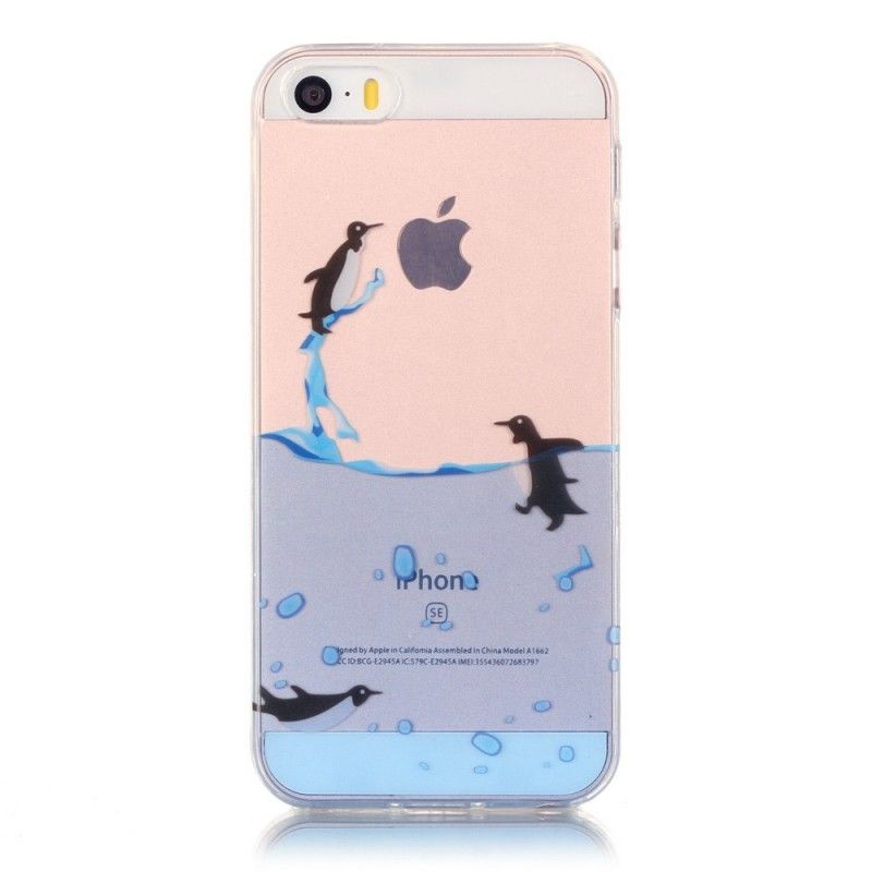 Skal iPhone 5 / 5S / SE Transparent Pingvinspel