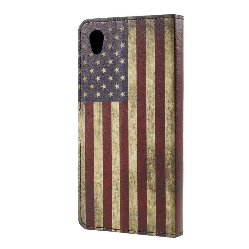 Läderskal Sony Xperia L1 Usa Flagga