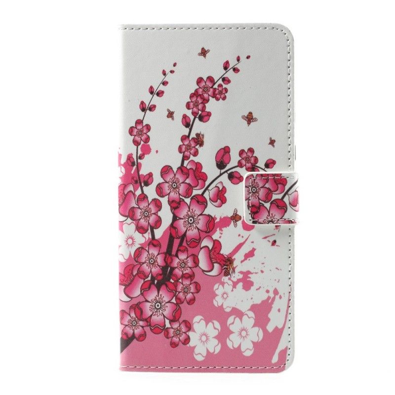 Skyddsfodral Sony Xperia L1 Magenta Tropiska Blommor