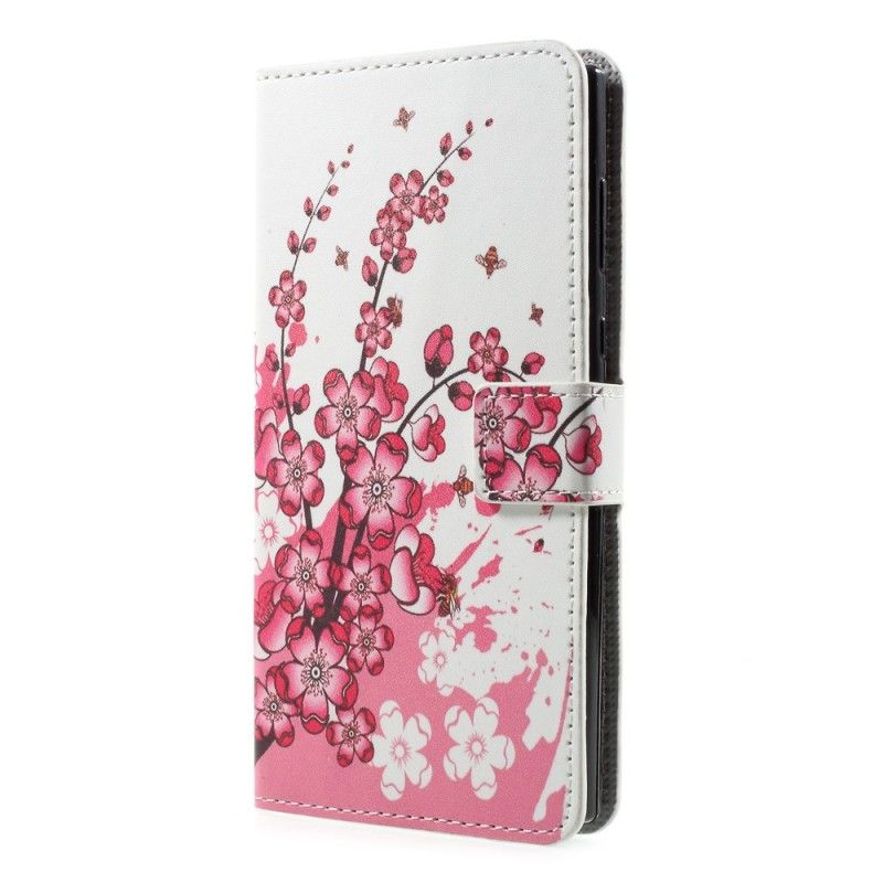 Skyddsfodral Sony Xperia L1 Magenta Tropiska Blommor