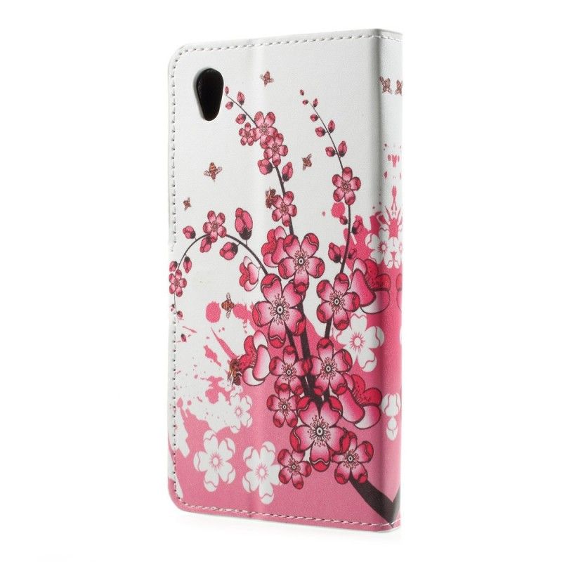 Skyddsfodral Sony Xperia L1 Magenta Tropiska Blommor