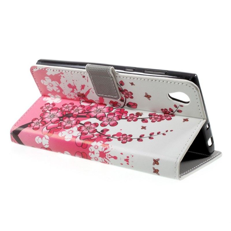 Skyddsfodral Sony Xperia L1 Magenta Tropiska Blommor